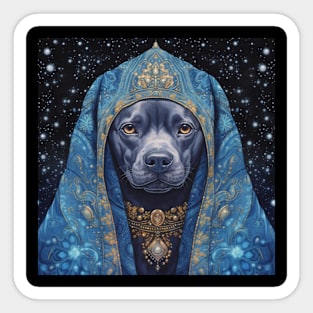 Blue Nose Staffy Painting Sticker